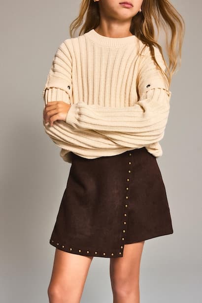 Girl Ribbed Basic Pullover (4)