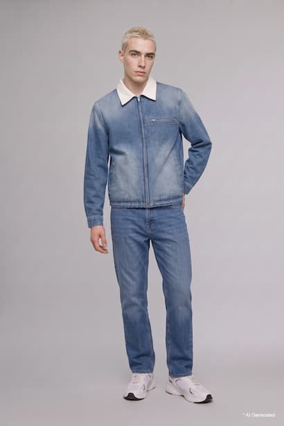 Straight Fit Regular Waist Straight Leg Jeans Denims