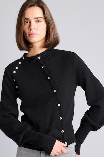 Regular Fit Crew Neck Cardigan