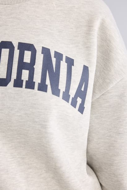 Oversize Fit Printed Crew Neck Sweatshirt Knitwear (٤)