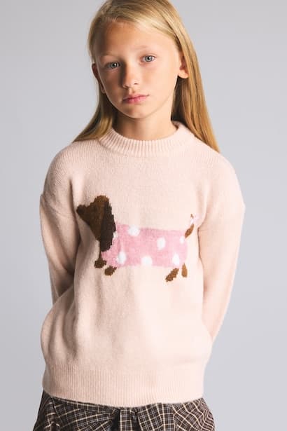 Girl Turtleneck Knit Pullover