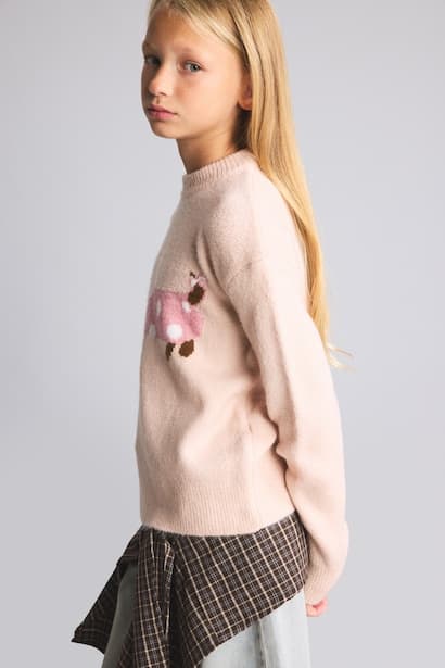 Girl Turtleneck Knit Pullover (3)