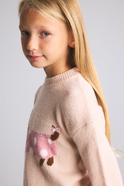 Girl Turtleneck Knit Pullover (4)