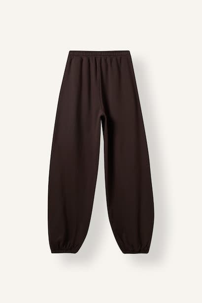Loose Fit Elastic Hem Thick Sweatpants Trousers (٤)