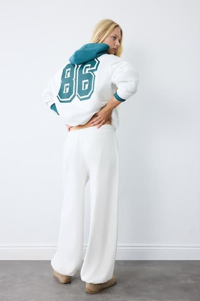 Heavyweight Loose Fit Elastic Waist Sweatpants Trousers (٤)
