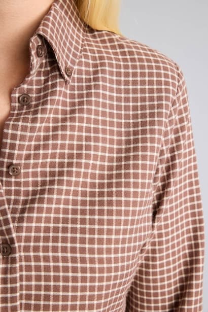 Fitted Checked Long Sleeve Shirt (4)