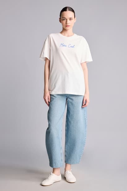 Oversize Fit Printed Crew Neck Short Sleeve T-Shirt (٣)