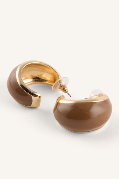 Woman Chunky Half-Hoop Earrings Jewellery (٣)
