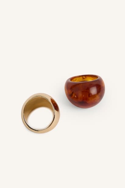 Woman 2 Piece Chunky Rings Jewellery (٣)