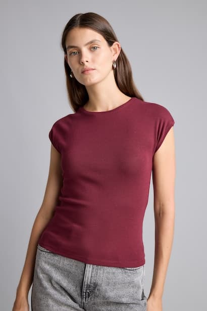 Slim Fit Basic Solid Modal Crew Neck Short Sleeve T-Shirt