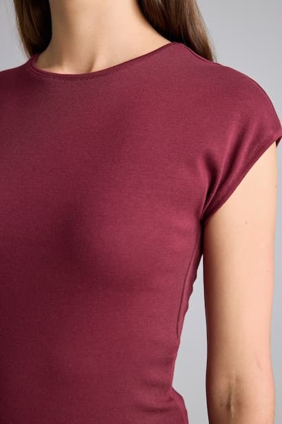 Slim Fit Basic Solid Modal Crew Neck Short Sleeve T-Shirt (4)