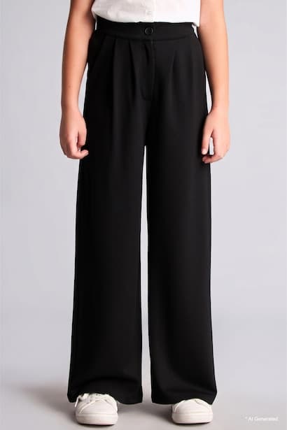 Girl High Waist Wide Leg Trousers (3)
