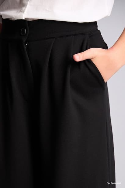 Girl High Waist Wide Leg Trousers (4)