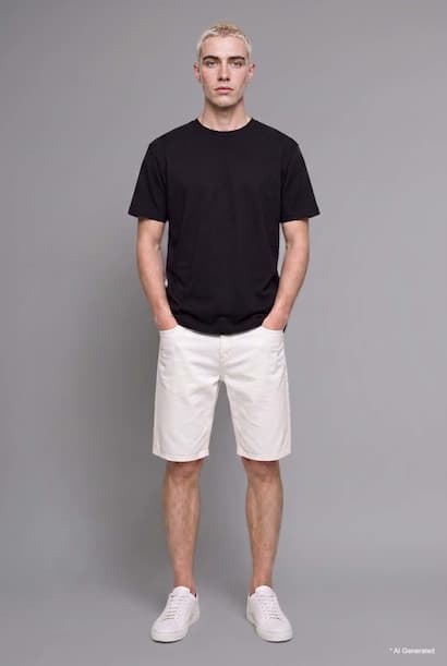 Regular Fit Denim Bermuda Shorts with Pockets (3)