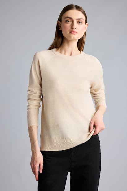 Relaxed Fit Crew Neck Sweater