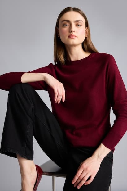 Relaxed Fit Ultra Soft Basic Crew Neck Sweater