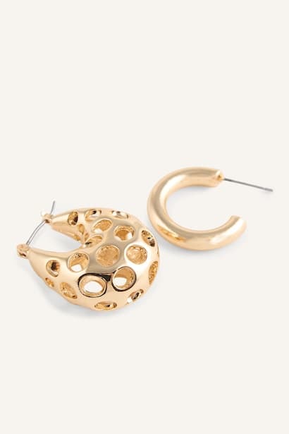 Woman Hoop 2 Piece Earring Jewellery (٣)