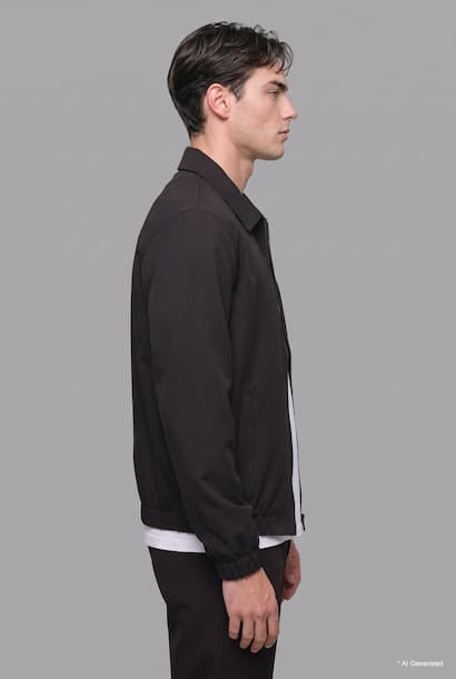 Regular Fit Polo Neck Lining Jacket (3)