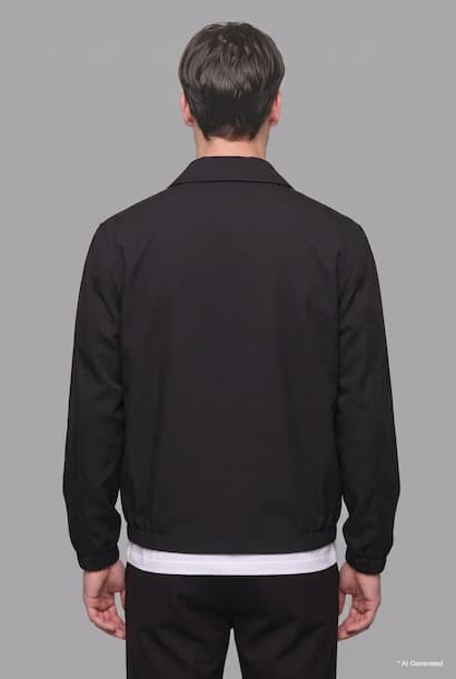 Regular Fit Polo Neck Lining Jacket (4)