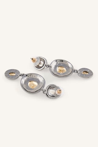 Textured Drop Stone Detail Earrings (3)