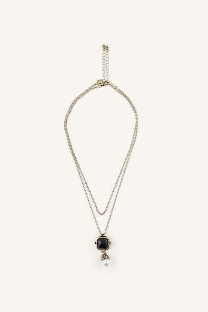 Woman Double Chain Necklace Jewellery