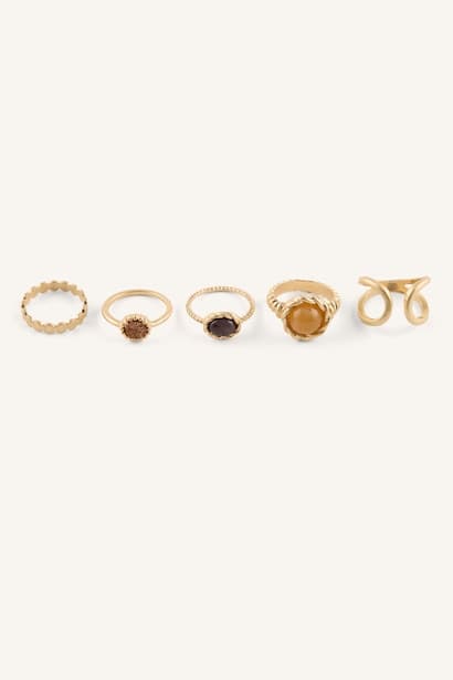 Woman 5 Piece Rings Jewellery