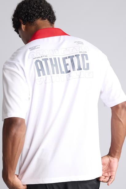 Quick Dry Boxy Fit Back Print Polo T-Shirt