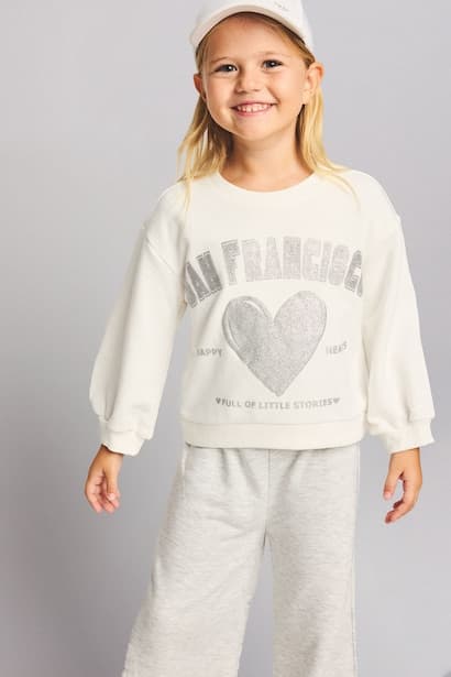 Baby Girl Printed Sweatshirt and Sweatpants Set (3)