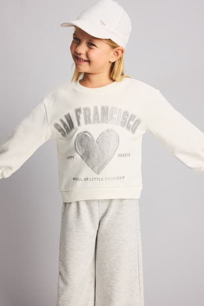 Baby Girl Printed Sweatshirt and Sweatpants Set (4)