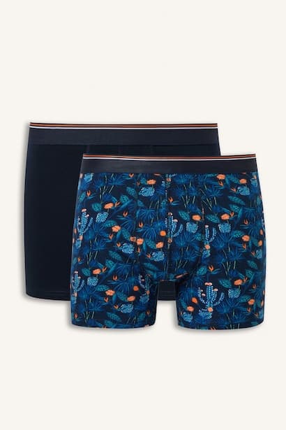 Regular Fit Patterned 2 Piece Boxers