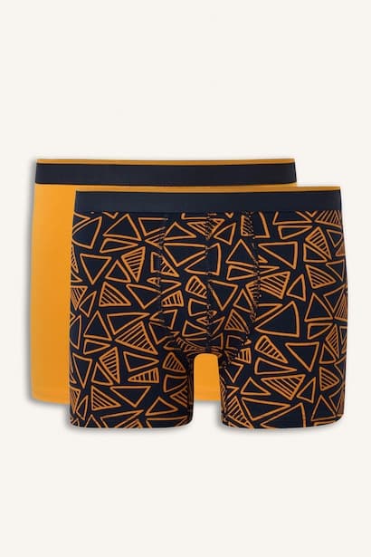Regular Fit Geometric Print 2 Piece Boxers