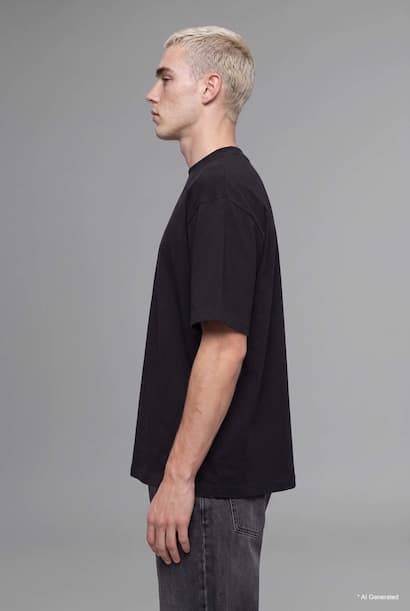 Loose Fit Short Sleeve T-Shirt (٣)