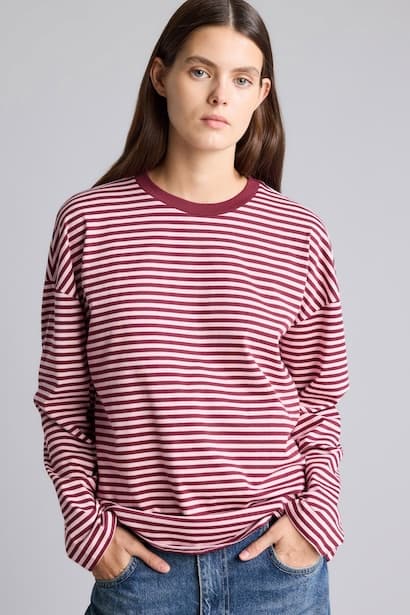 100% Cotton Oversize Striped T-Shirt