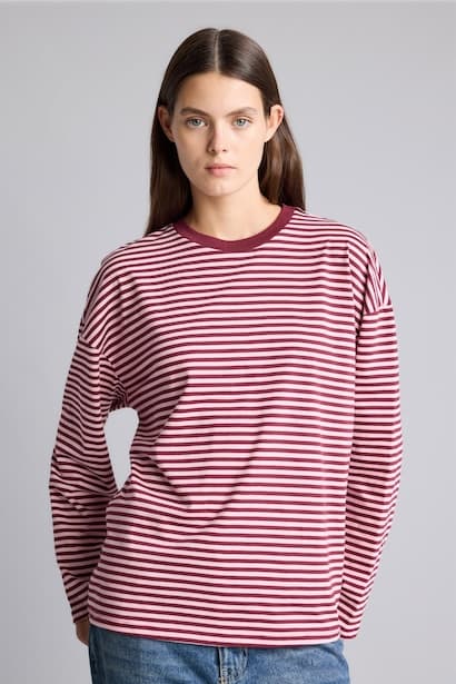 100% Cotton Oversize Striped T-Shirt (3)