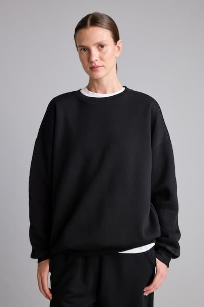 Oversize Heavyweight Basic Sweatshirt (٣)