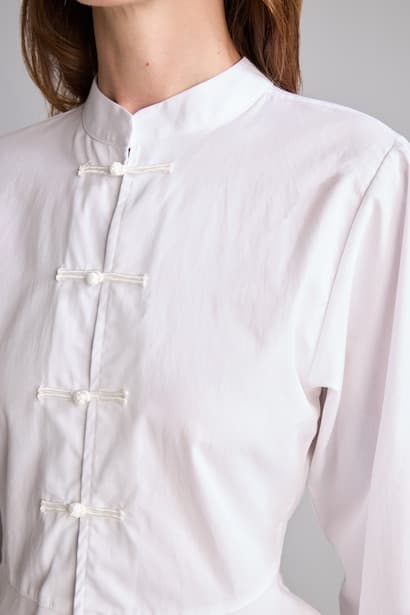 Slim Fit Poplin Long Sleeve Shirt (٤)