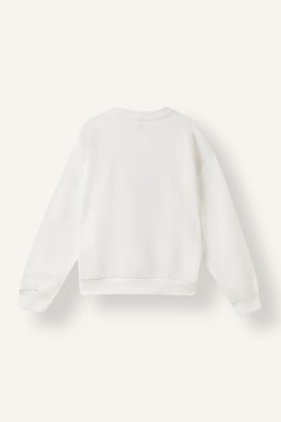 Girl Capybara Printed Crew Neck Sweatshirt (٤)