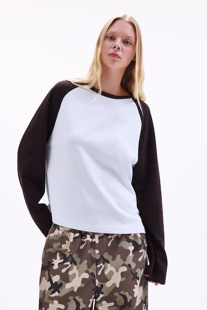 Loose Fit Long Sleeve T-Shirt (٣)