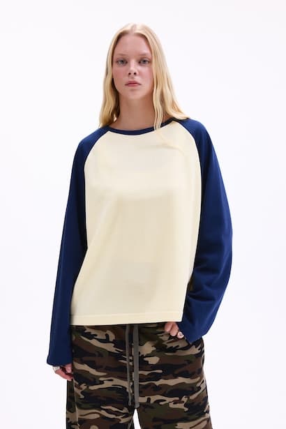 Loose Fit Crew Neck Long Sleeve T-Shirt