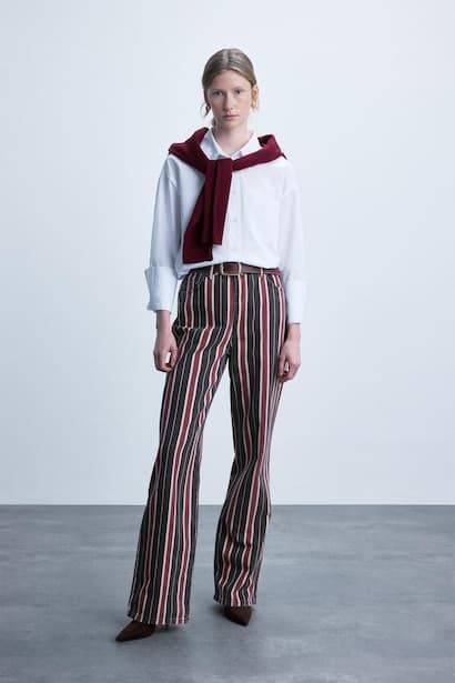 Straight Fit With Pockets Gabardine Trousers