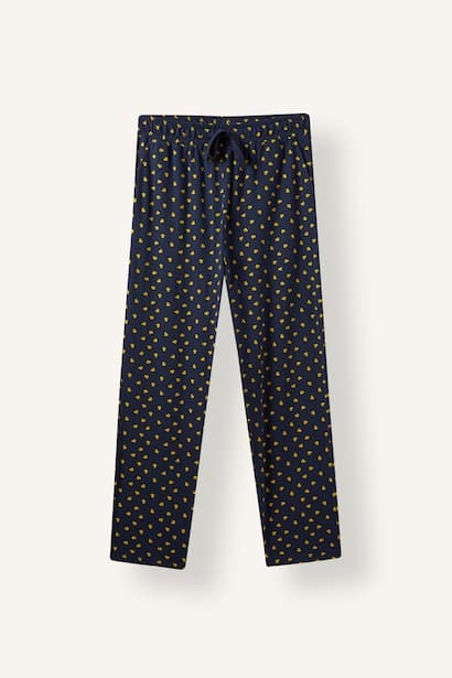 100% Cotton Printed Regular Fit Straight Leg Pyjama Pants Homewear