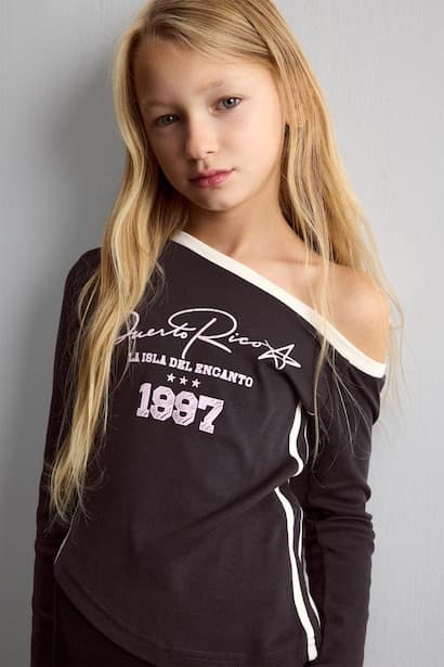 Girl 100% Cotton Fashion Fit Asymmetrical Waist T-Shirt