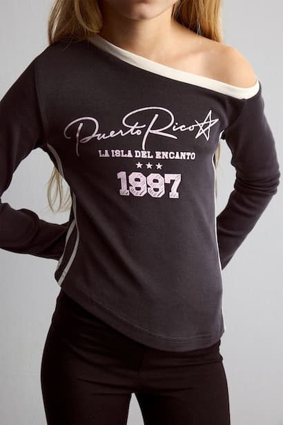 Girl 100% Cotton Fashion Fit Asymmetrical Waist T-Shirt (٤)