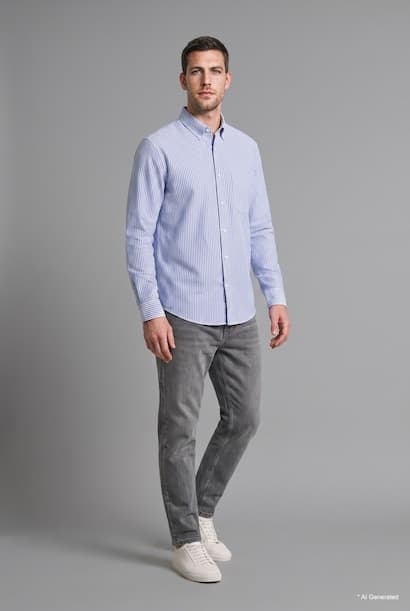 Regular Fit Striped Cotton Shirt