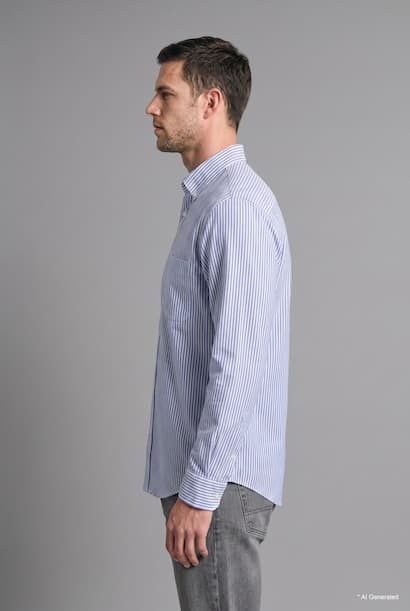 Regular Fit Striped Cotton Shirt (3)