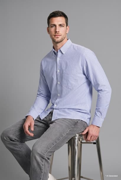 Regular Fit Striped Cotton Shirt (4)