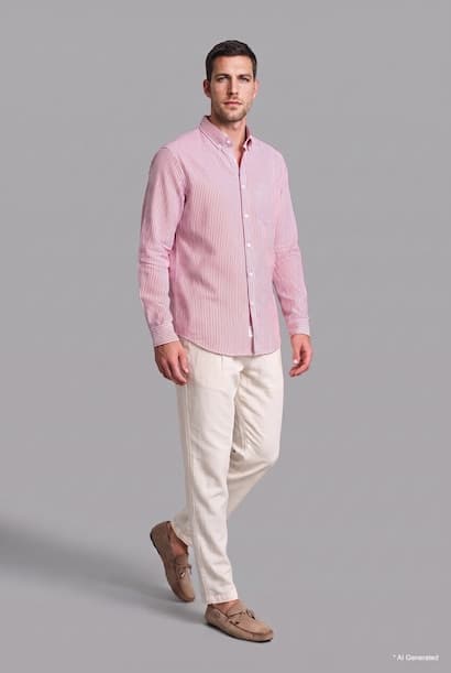 Regular Fit Striped Cotton Shirt