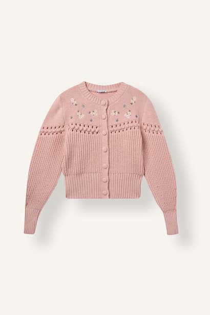 Regular Fit Knit Floral Cardigan (4)