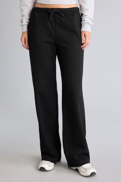 Straight Fit Mid Waist Straight Leg Sweatpants Trousers (٣)