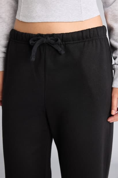 Straight Fit Mid Waist Straight Leg Sweatpants Trousers (٤)